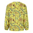 thumbnail image 3 of Blusa informal de manga larga con cuello redondo y estampado de moda cómoda para mujer Pompotops FGAJ8547, 3 of 7