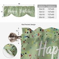 thumbnail image 6 of Happy Birthday Tie Up Valance Curtains for Windows, Kitchen Curtains Window Treatments, Sage Green Modern Abstract Art Short Window Shades Valances for Bedroom Bathroom Cafe 42"x18", 6 of 8