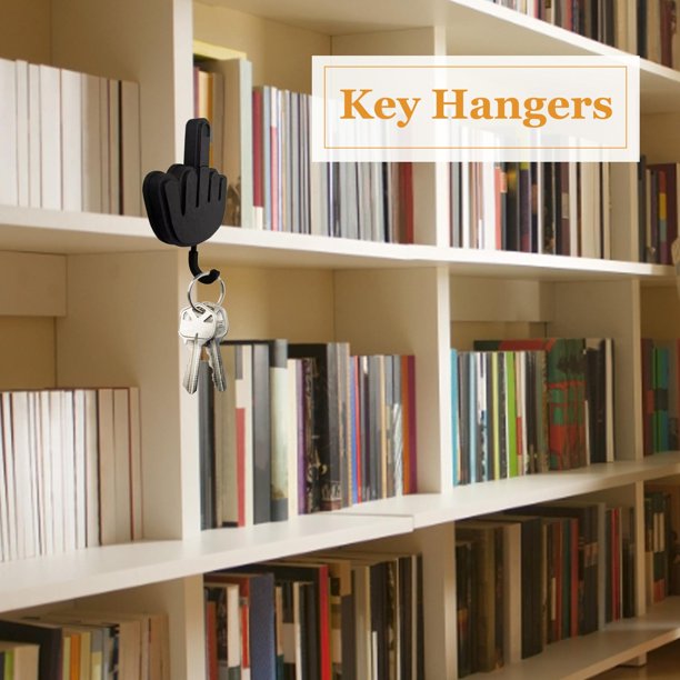 Colgador de llaves de dedo medio - Soporte de llaves para decoración de pared para pasillo de entrada Hugtrwg Para estrenar