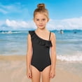 thumbnail image 4 of Hessimy Girl One Piece Swimsuit Kids Bathing Suit,Sun Protection,Breathable Quick-Dry,Adjustable Strap,Stretchy(Black,11-12 Years), 4 of 5