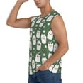 thumbnail image 3 of Fotbe Men's Alpaca Faces Print Men's Sleeveless Muscle Tank Tops Casual T-Shirts for Gym Workout Beach-X-Large, 3 of 8