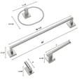thumbnail image 4 of GlideRite Hardware GlideRite 4-Piece Bathroom Hardware Set - 9018-KIT-SQ Pack of 1 - Satin Nickel/Nickel Finish, 4 of 8