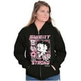 thumbnail image 4 of Kanji Betty Boop Sweet But Strong Women Plus Size Zipper Hoodie Brisco Brands 2X, 4 of 5