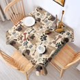 thumbnail image 2 of Pug and Footprint Square Tablecloth,Waterproof Square Table Cover,Wipeable Spillproof Washable Table Cover for Home Kitchen Party Decor 42"X42"(107x107cm), 2 of 6