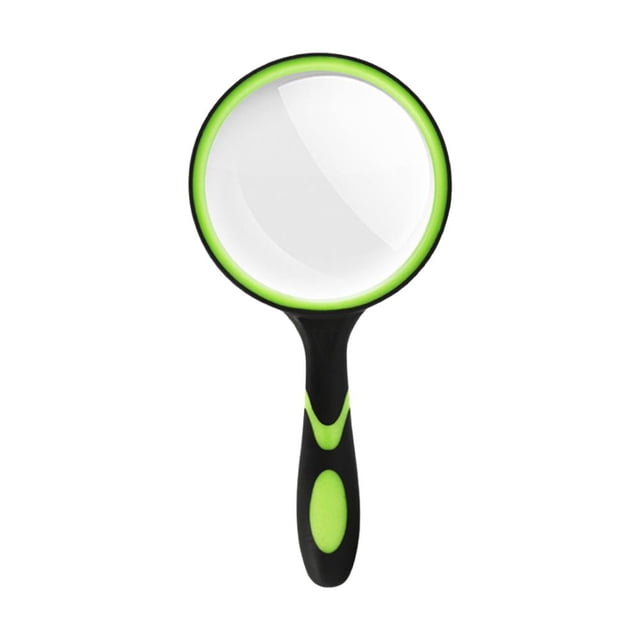 Dual-Size Magnifying Glass with Silicone Frame, Shock-Absorbing Protection for Extended Comfortable Viewing