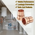 thumbnail image 5 of Uxcell 22mm ID x 3/4"G Female Adapter Fitting, with C x M Connection Copper Pipe Adapter Fittings Threaded Tubing Connectors for HVAC Residential Commercial, 5 of 7