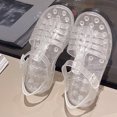 thumbnail image 6 of CYRBOKO Jelly Sandals for Little Girls, Soft Soled Open Toe Beach Casual Flat Shoes Silver Size 10(Little Kids), 6 of 6