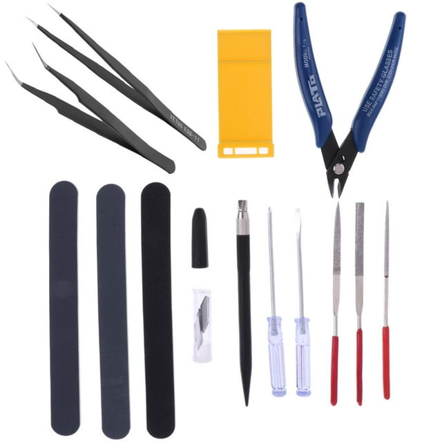 Esquirla 13Pcs Modèle de Modélisateur de Remplacement Faisant des Tournevis à Outils de Base pour les Modèles RC