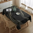 thumbnail image 2 of Black Gold Marble Pattern Rectangle Tablecloth 60"x84",Waterproof Polyester Rectangle Table Cloth, Wipeable Spillproof Polyester Tablecloth for Dining, Camping, Indoor and Outdoor, 2 of 5