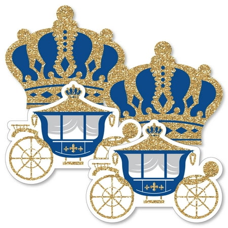 - Royal Prince Charming - Crown & Carriage Decorations DIY Baby Shower or Birthday Party Essentials - Set of 20