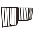 thumbnail image 6 of AmeriHome WFPGB4 72 in. Freestanding 4-Panel Folding Wood Pet Gate - Brown, 6 of 8