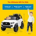 thumbnail image 6 of Sakiyr Licensed Toyota Tacoma 12V Kids Ride On Car, Kids Electric Vehicles with Parent Remote Control Spring Suspension Safety Belt, Soft Start, Led Headlight, Age for 37-72 Months, 6 of 7