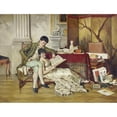 thumbnail image 3 of Isidor Kaufmann 18x15 Black Modern Framed Museum Art Print Titled - The Flirtatious Tutor, 3 of 5