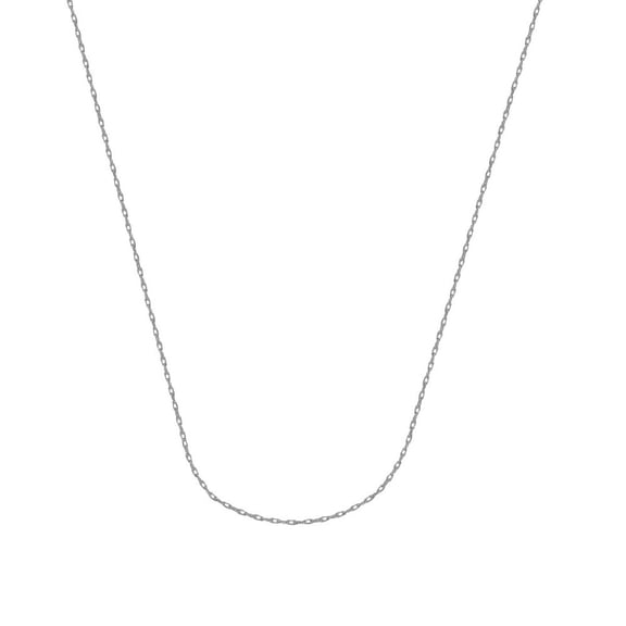 10k White Gold 1.2mm Light Weight Rope Chain Necklace 5.5mm Spring Ring Closure - .7 Grams - 16 Inch