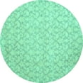 thumbnail image 1 of Ahgly Company Indoor Round Abstract Turquoise Blue Contemporary Area Rugs, 7' Round, 1 of 4