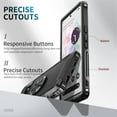 thumbnail image 6 of SaniMore for Google Pixel 7 Pro Multi-Functional Case, 3-Layer Protection Magnetic Cover Support Car Mount & 360° Rotatable Metal Ring Kickstand Full Body Shockproof Protective Shell, Black, 6 of 8