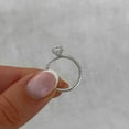 thumbnail image 3 of solitaire jewels 1.35CT Dainty Oval Moissanite Hidden Halo Engagement Ring For Women, 14K White Gold, 3 of 7