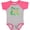 Baseball Heather and Hot Pink, variant on Inktastic My Yaya Loves Me Grandson Dinosaur Boys Baby Bodysuit