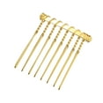 thumbnail image 4 of Unique Bargains 12 Pcs No Slip Hair Side Combs Accessories Metal 1.3" Gold Tone, 4 of 6