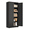 Black-71" H-Arc, variant on Polup 71" Height Modern Metal Pantry Storage Cabinet with Doors and Adjustable Shelves White for Living Room Kitchen and Home