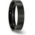 thumbnail image 5 of Chisel Stainless Steel Polished Black IP-plated 5.2mm Flat Band - Ring Size 11.0, 5 of 8