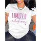 thumbnail image 1 of Women's "Limited Edition" Gradient Pink Graphic Tee - Casual Round Neck Short Sleeve, Comfortable Polyester Blend Summer Top, 1 of 6