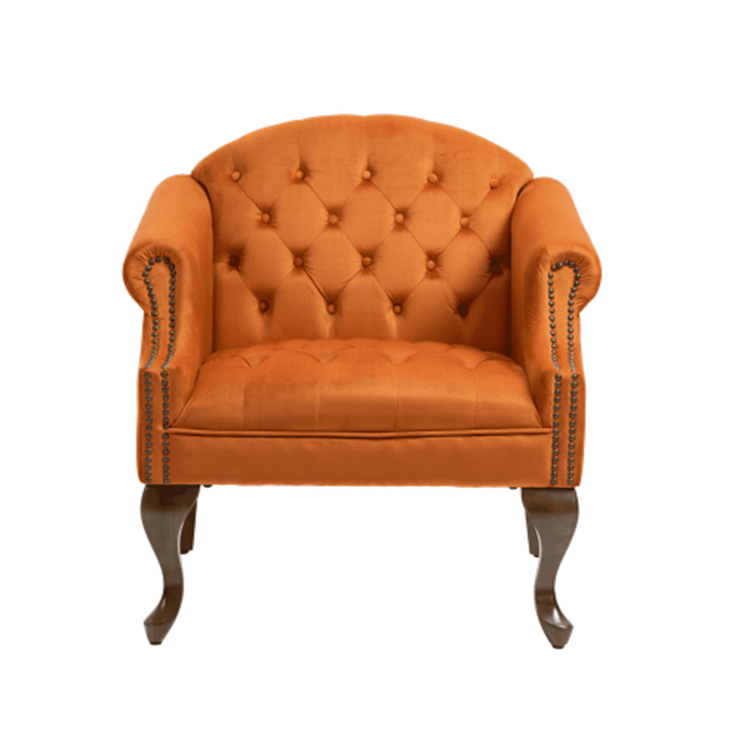 Accent Chair, Modern Button Tufted Velvet Upholstered Armchair with