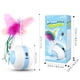 thumbnail image 5 of Pelota interactiva para gatos partykindom, juguete para jugar con gatitos, con plumas, divertida pelota eléctrica (azul y blanca), 5 of 6
