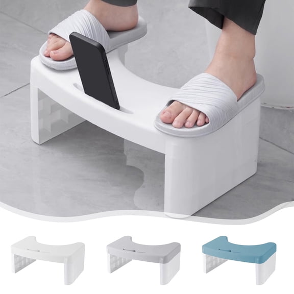 MXTPOV Toilet Stool Convenient and Compact Squatty Potty Bathroom Stool Step Stool Toilet Assistance Step Stool Fits All Toilets