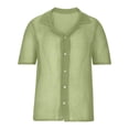 thumbnail image 1 of Camisas de Verano para Hombre de Punto Casual de Color Sólido de Manga Corta Camisa de Blusa de Cuello de Vuelta para Hombres, 1 of 4