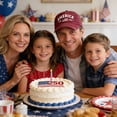 thumbnail image 5 of US 250th Anniversary Hat, Knitted Baseball Cap for Men & Women, Classic America Flag Pattern, 5 of 5