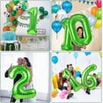 thumbnail image 4 of Globo gigante de helio de 40 pulgadas con números del 0 al 9 para fiestas de cumpleaños y sesiones de fotos (verde, 5), 4 of 5