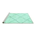 thumbnail image 2 of Ahgly Company Machine Washable Indoor Rectangle Solid Turquoise Blue Modern Area Rugs, 4' x 6', 2 of 4