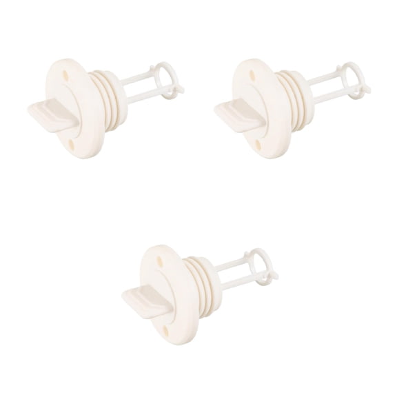 DINHEAROM Kayak Boat Drain Plug, Durable Plastic, Waterproof, White for Reliable Daily Use, 3Pcs