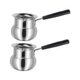 thumbnail image 1 of Olla para derretir mantequilla Utensilios de café Cafetera moka de mango largo Acero inoxidable Turco 900ml, 1 of 8