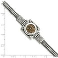thumbnail image 4 of Silver Bronze Antiqued Mite Coin Bracelet, 4 of 4