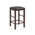 thumbnail image 4 of Linon Lancer 25" Indoor Wood Backless Counter Stool, Set of 2, Espresso, 4 of 8