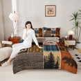 thumbnail image 3 of Feelyou Lodge Cabin Twin Comforter Sets, Pine Tree Bedding Set, 2-Piece, 3 of 7