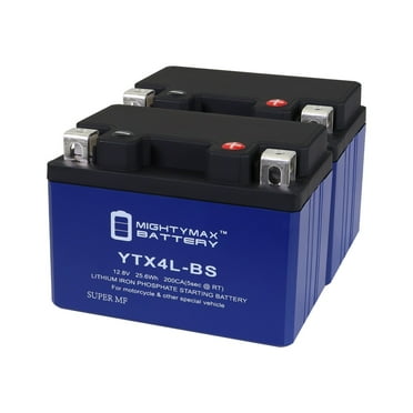 YTX4L-BS Lithium Replacement Battery Compatible with Arctic Cat ATV 90,Y-12 Youth,2-Stroke 02-04 - 2 Pack