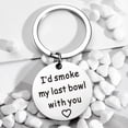 thumbnail image 4 of Couple Porte-Clés en Acier Inoxydable: Simple Pendentif Porte-Clés Anniversaire Porte-Clés, 4 of 10