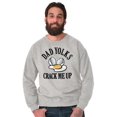 thumbnail image 4 of Funny Dad Joke Yolks Crack Me Up Men's Crewneck Sweatshirt Brisco Brands S, 4 of 6