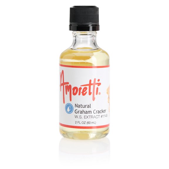 Amoretti - Natural Graham Cracker Extract Water Soluble 2 oz - Highly Concentrated & Perfect For Pastry, Savory, Brewing, and more, Preservative Free, Vegan, Kosher Pareve, Keto Friendly