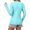 thumbnail image 3 of Long Sleeve Uv Protection Shirts Women UPF 50+ Sun Protection Shirts Workout Hiking Tops Workout Rash Guard for Active Wear, 3 of 4