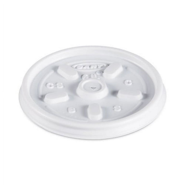Plastic Lids for Foam Containers, Vented, Fits 3.5-6 oz, White, 100/Pack, 10 Packs/Carton Plastic Lids for Foam Containers, Vented, Fits 3.5-6 oz, White, 100/Pack, 10 Packs/Carton