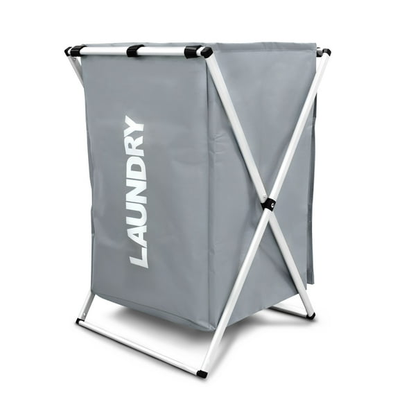 Cesto De Lavandería Para Ropa Sucia Organizador Plegable Andromeda Inc color gris IDEA NUOVA cesto con tapa