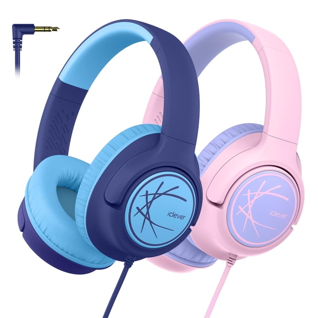 Auriculares iClever HS26 Kids Cable, 85 dBA, volumen seguro, cableado