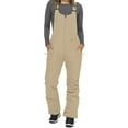 thumbnail image 2 of Aboser Women's Ski Bibs Insulated Waterproof Snow Pants Winter Warm Outdoor Skipants Softshell Sports Snowboard Overalls for Cold Weather Beige XL, 2 of 7