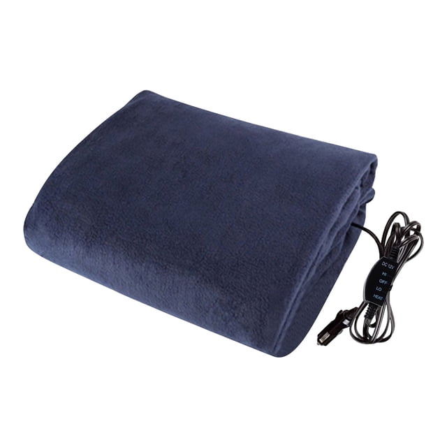 Qocolhg Heated Blanket Electric Throw, 12 Volt Soft Silky Plush Electric Heating Blanket with 4 Heating Level & 3 Hour Auto Off Heating Blanket, ETL Certified Machine Washable, 43x59 Inch