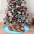 thumbnail image 5 of Yiaed Trip to London Print Christmas Tree Skirt , Tree SkirtsTree Mat for Christmas Winter Holiday Indoor Decorations-48", 5 of 7