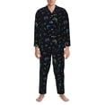 thumbnail image 3 of Naloa Gamepads Men’s Pajamas Set - Long Sleeve Button Down Sleep Shirt and Pajama Bottoms Sleepwear Set-XX-Large, 3 of 7